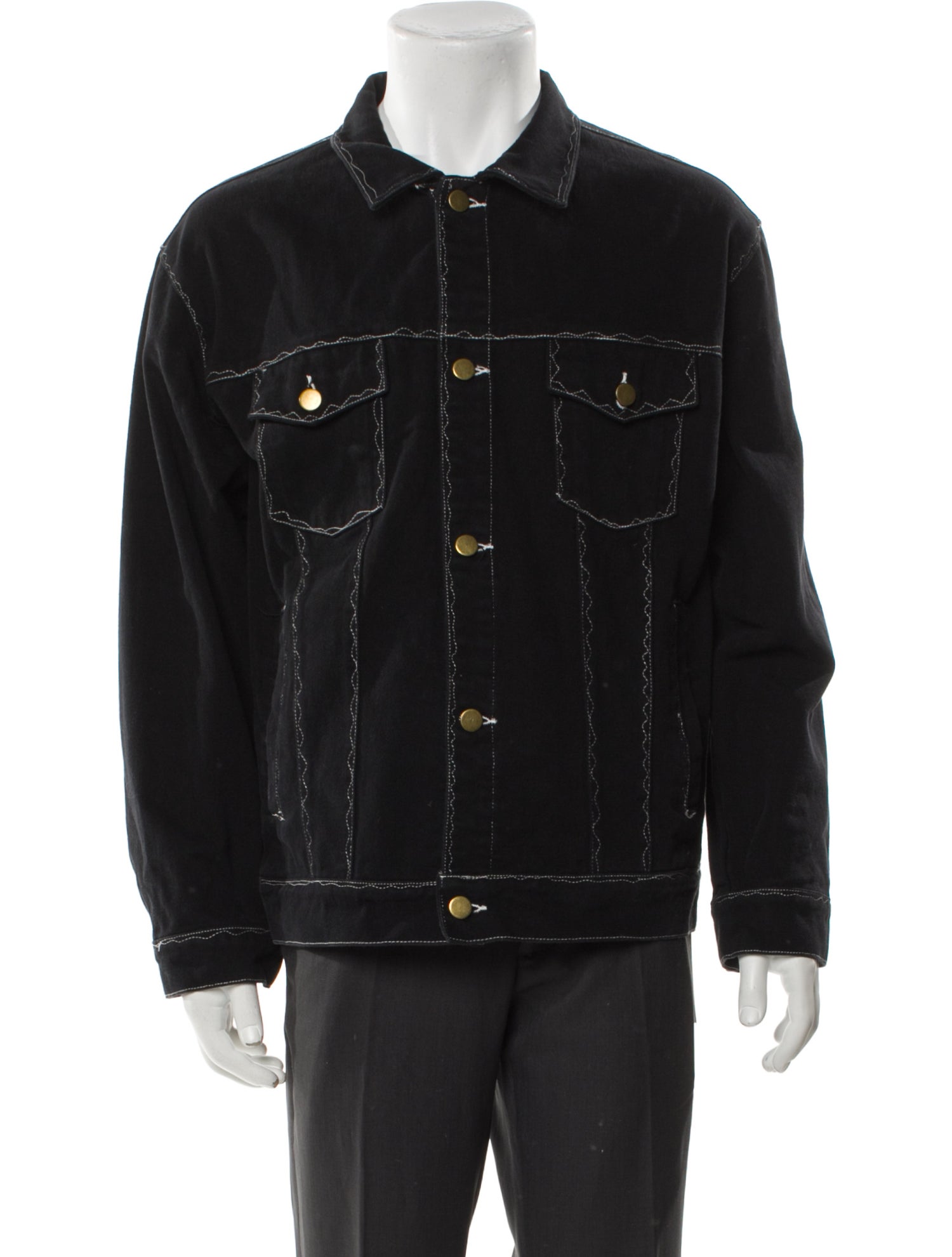 KidSuper Messy Stitched Trucker Denim Jacket