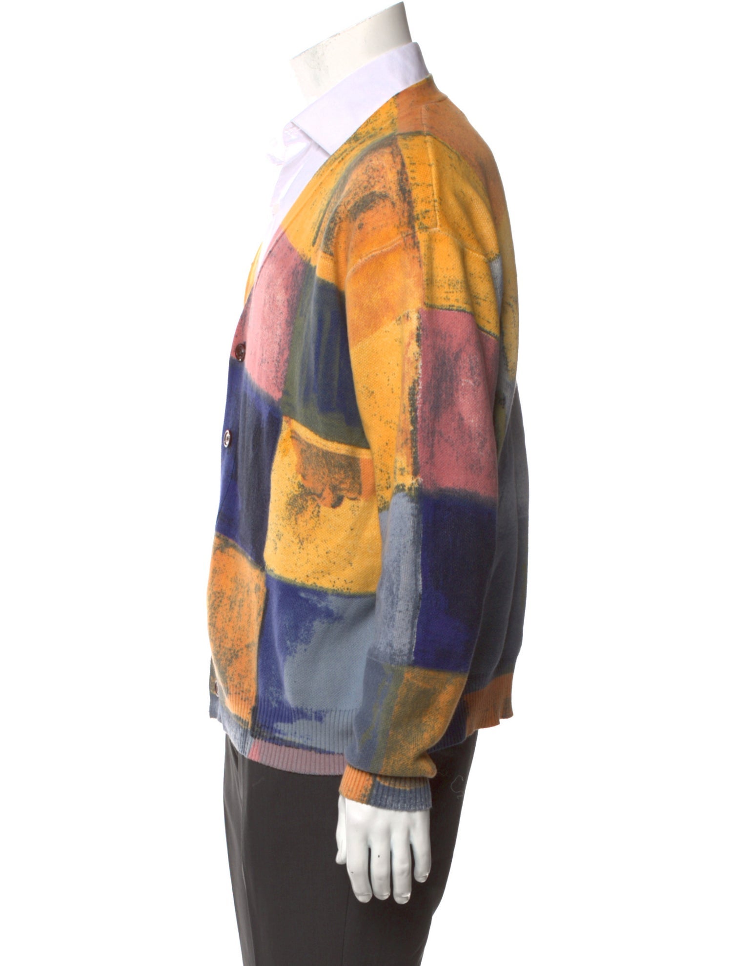 KidSuper Plaid Print V-Neck Cardigan