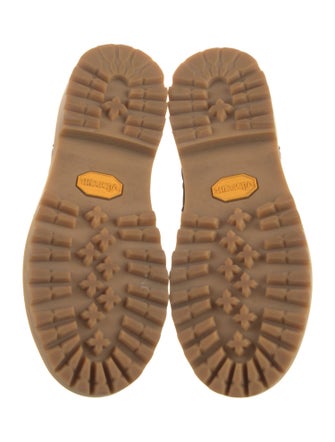 KidSuper Suede Colorblock Pattern Combat Boots