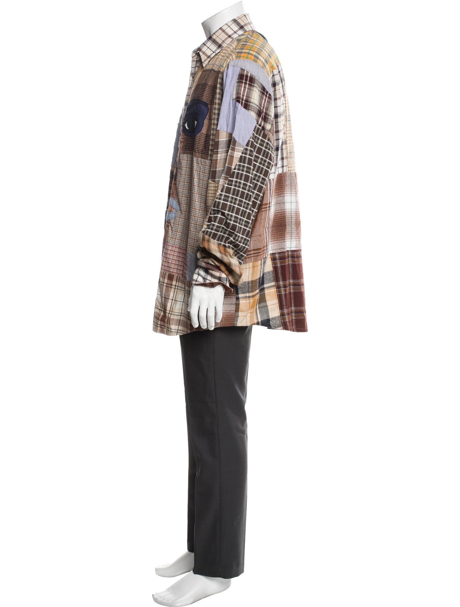 KidSuper Plaid Print Long Sleeve Shirt