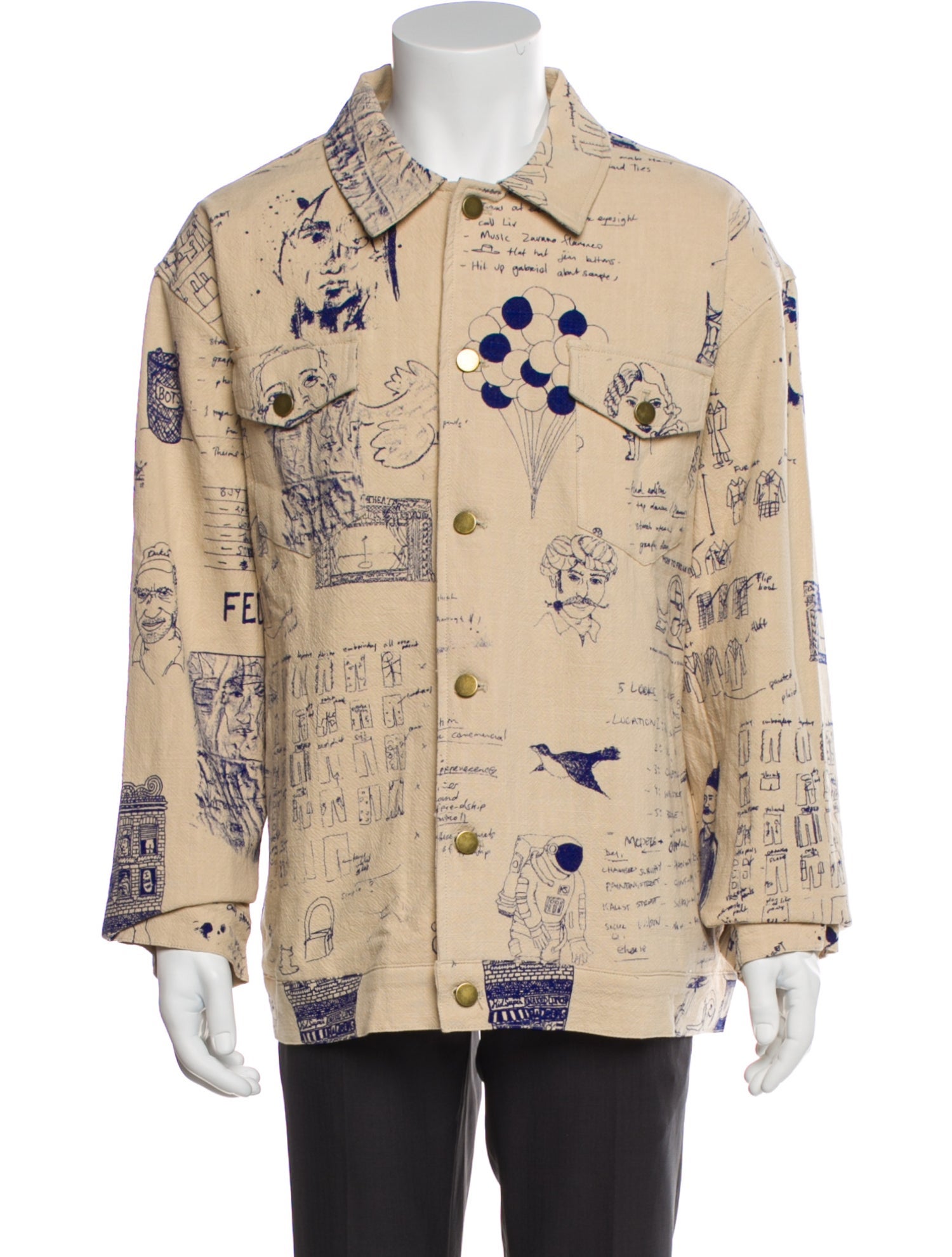 KidSuper Printed Denim Jacket w/ Tags