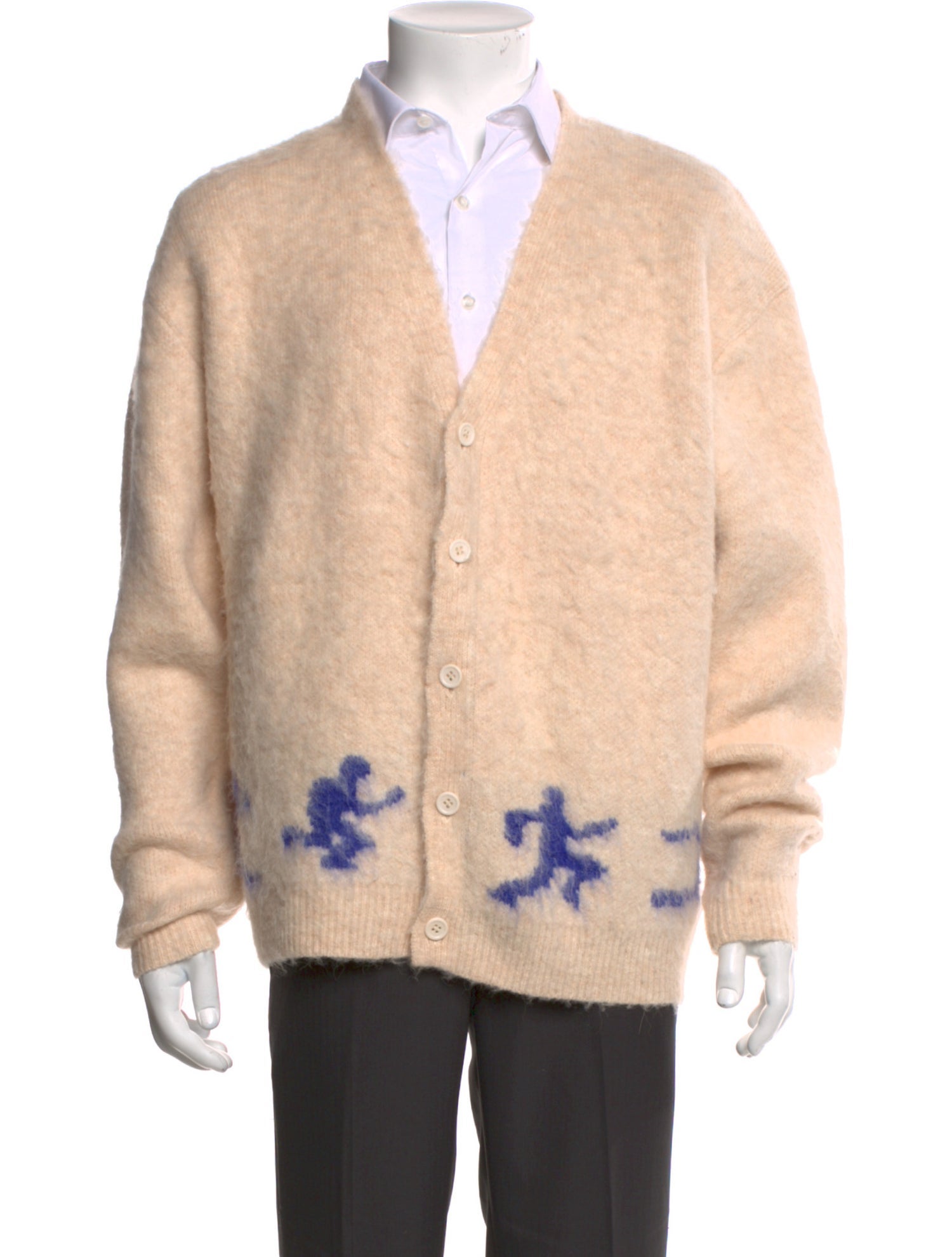 KidSuper Mohair Graphic Print Cardigan