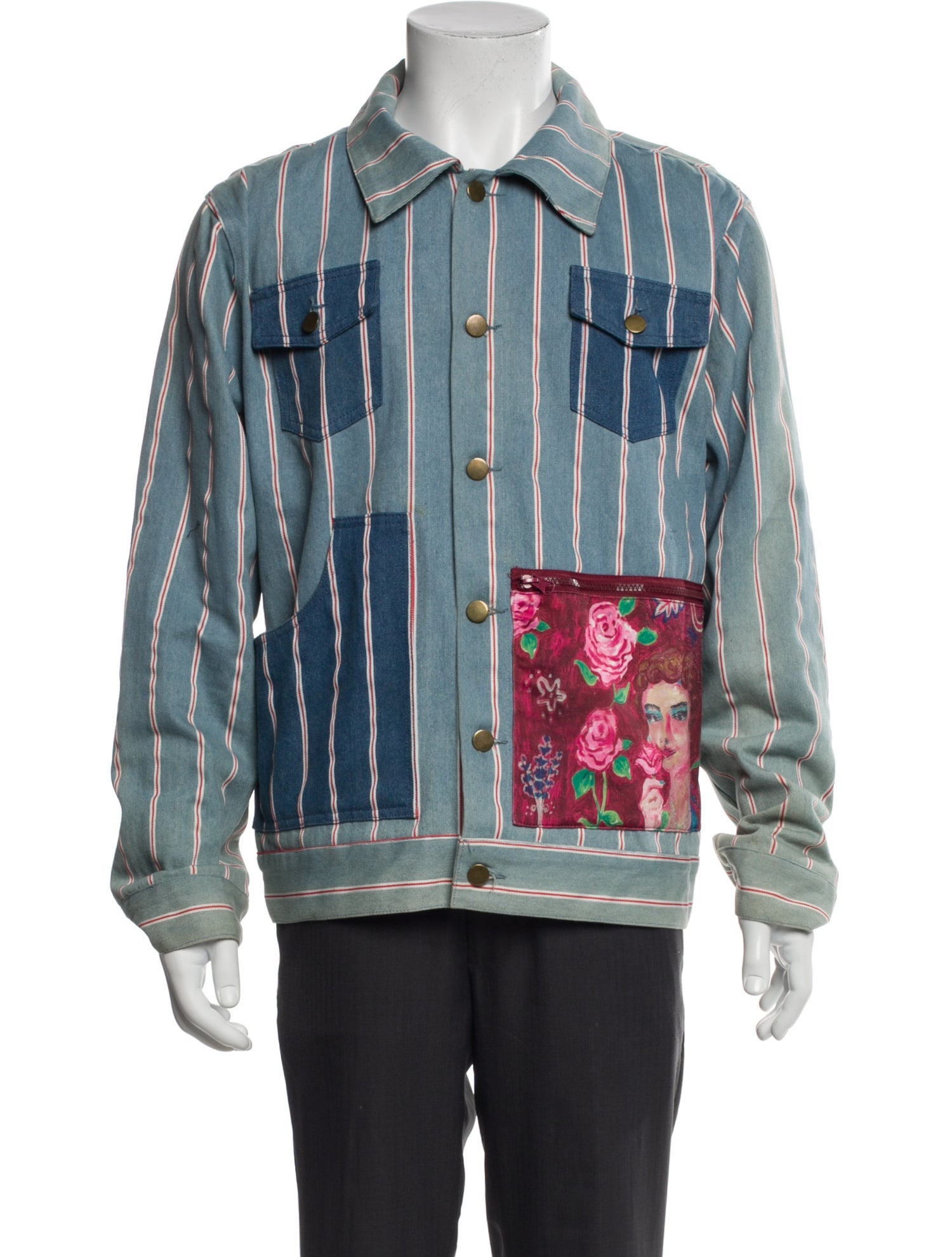 KidSuper Striped Denim Jacket