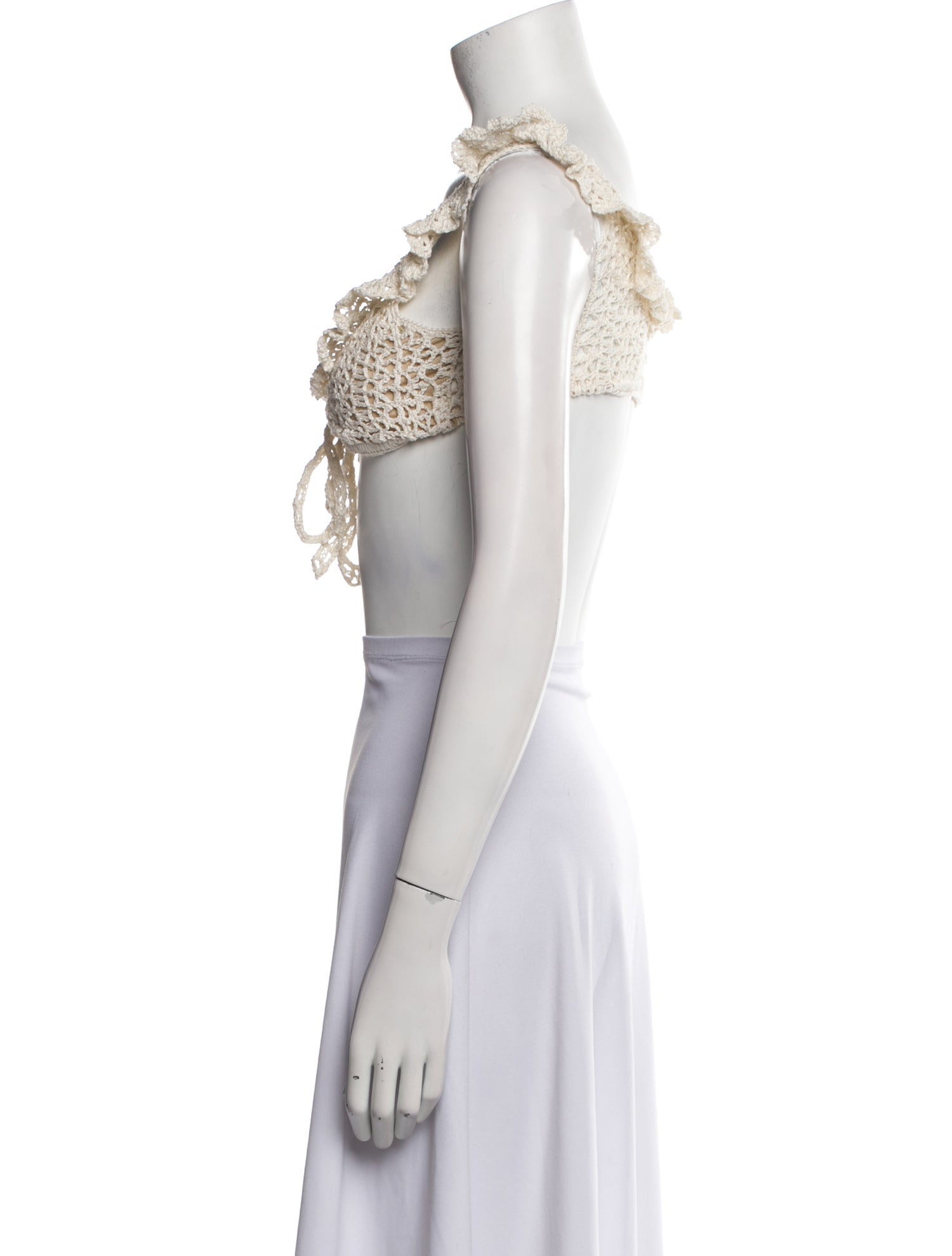 Anna Kosturova V-Neck Sleeveless Crop Top