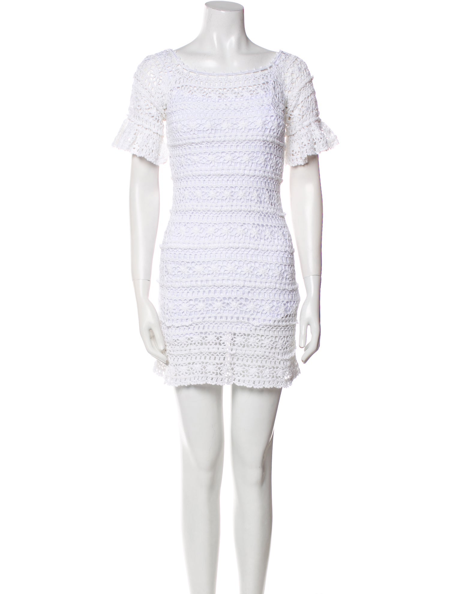 Anna Kosturova Bateau Neckline Mini Dress