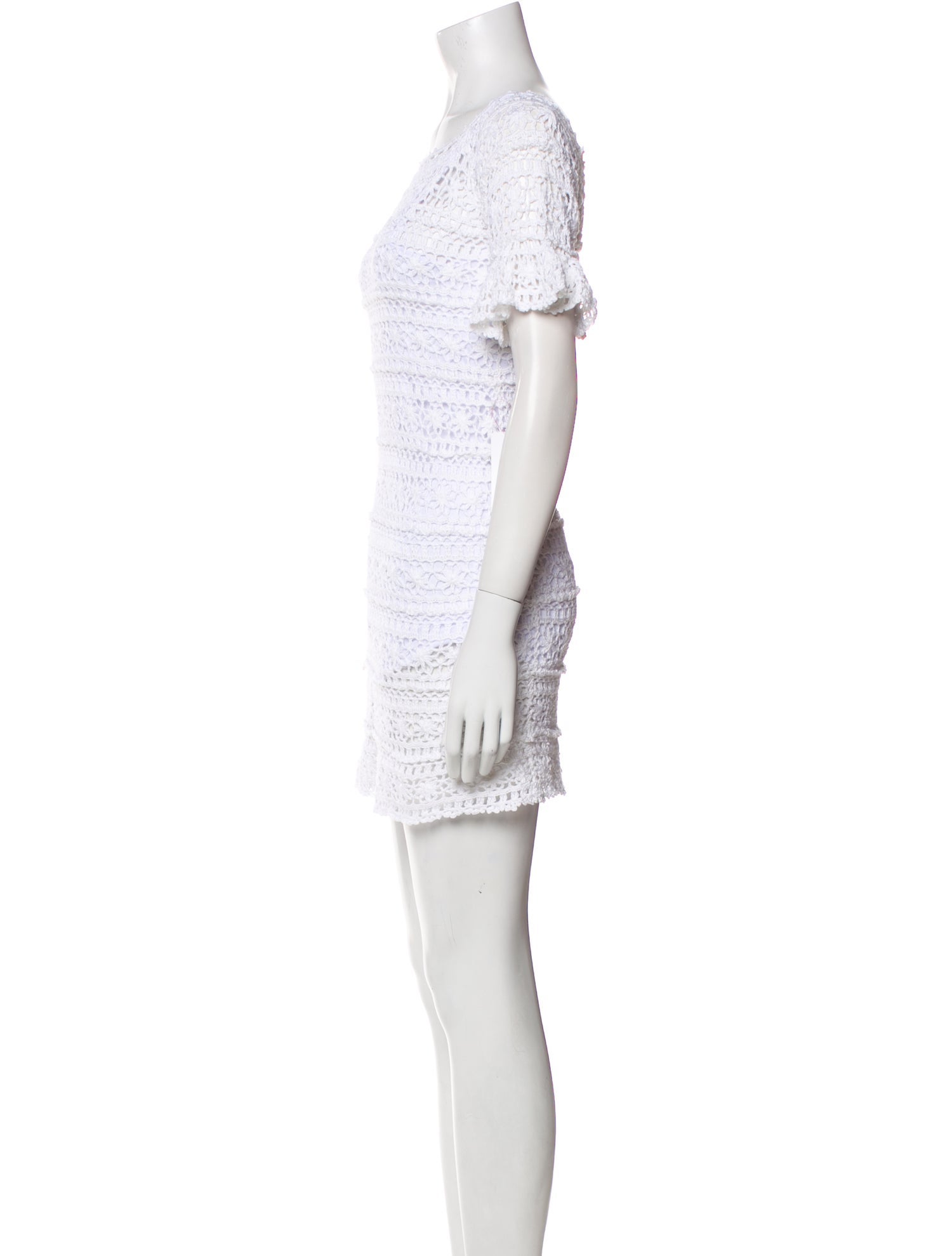 Anna Kosturova Bateau Neckline Mini Dress