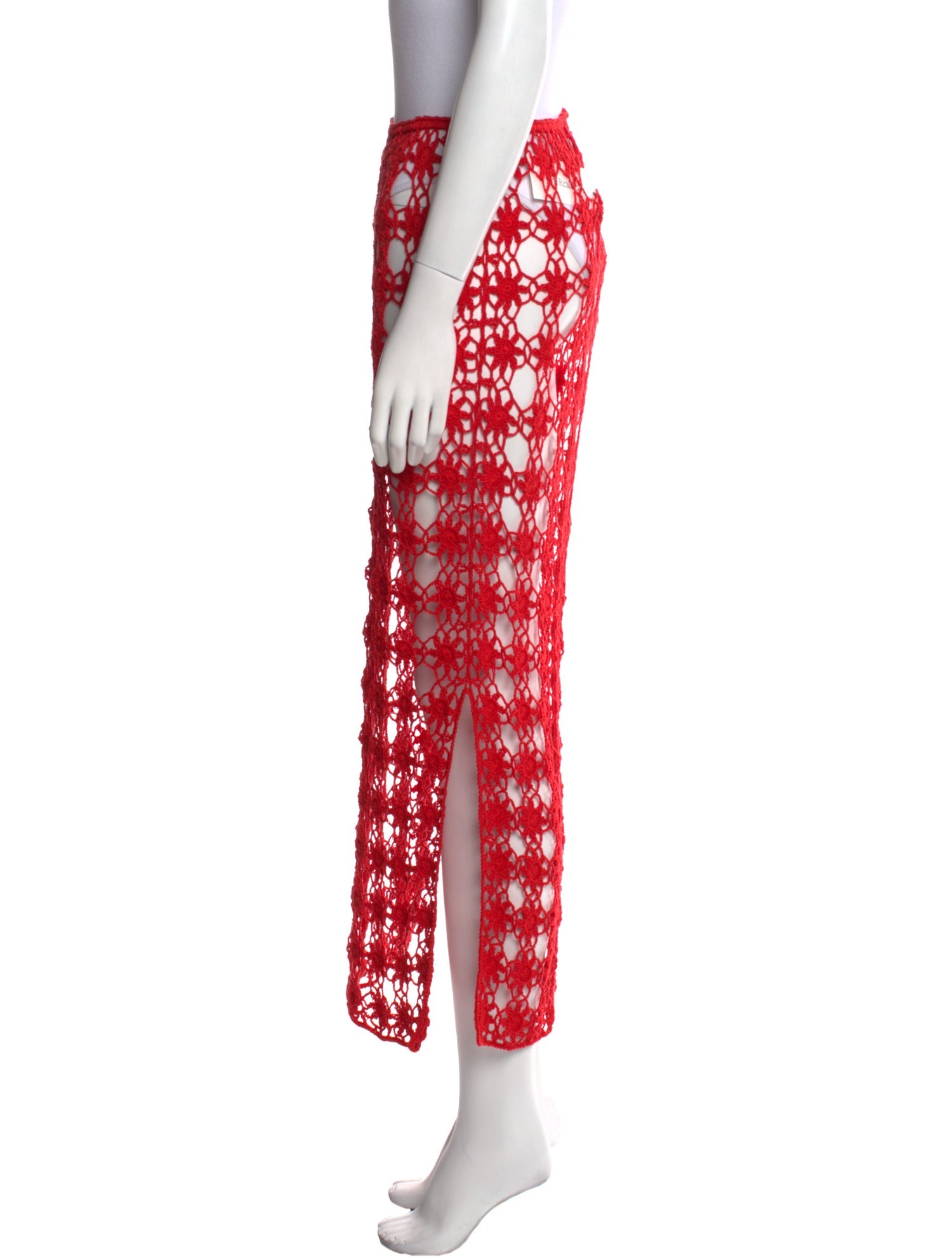 Anna Kosturova Lace Pattern Midi Length Skirt