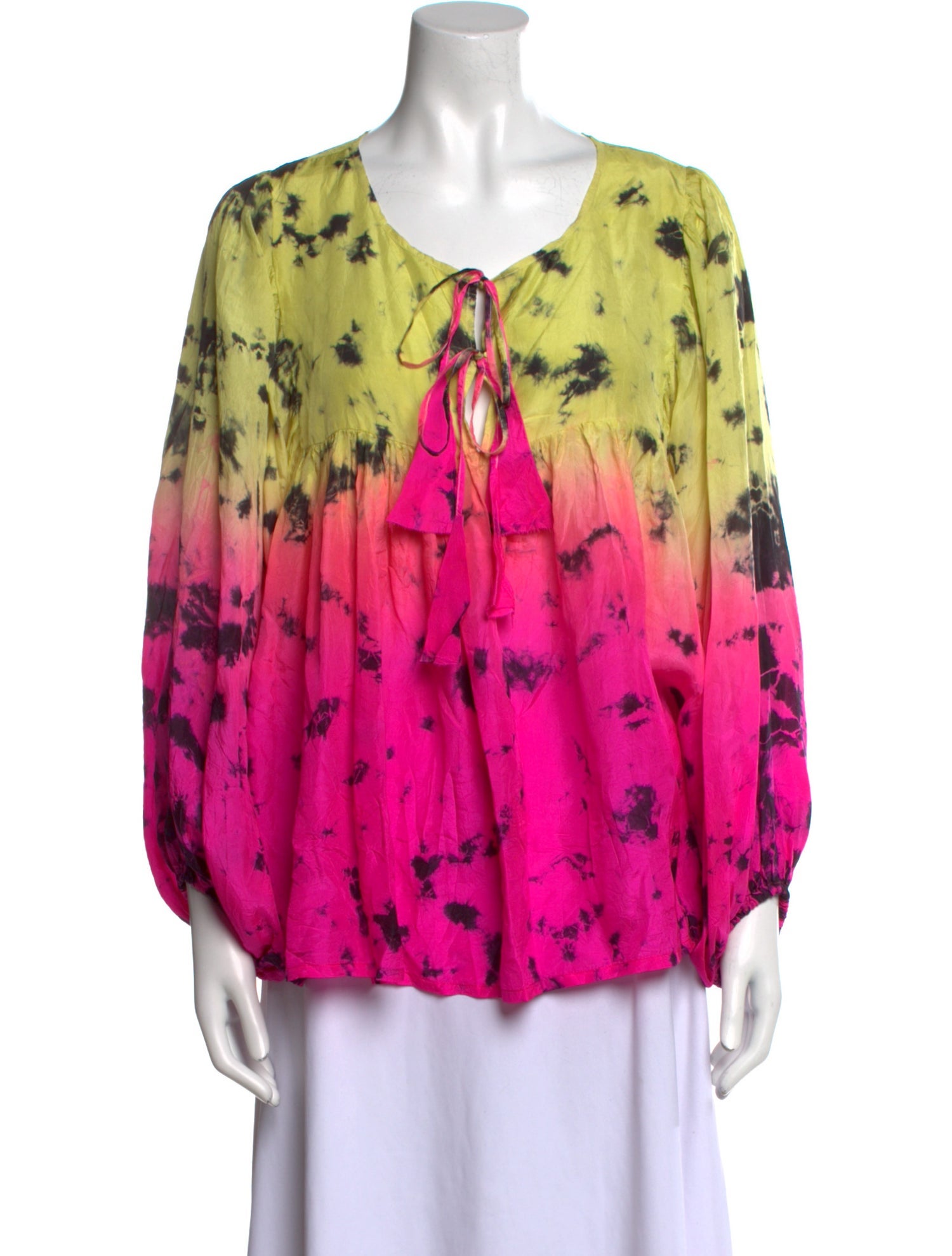 Anna Kosturova Silk Printed Blouse