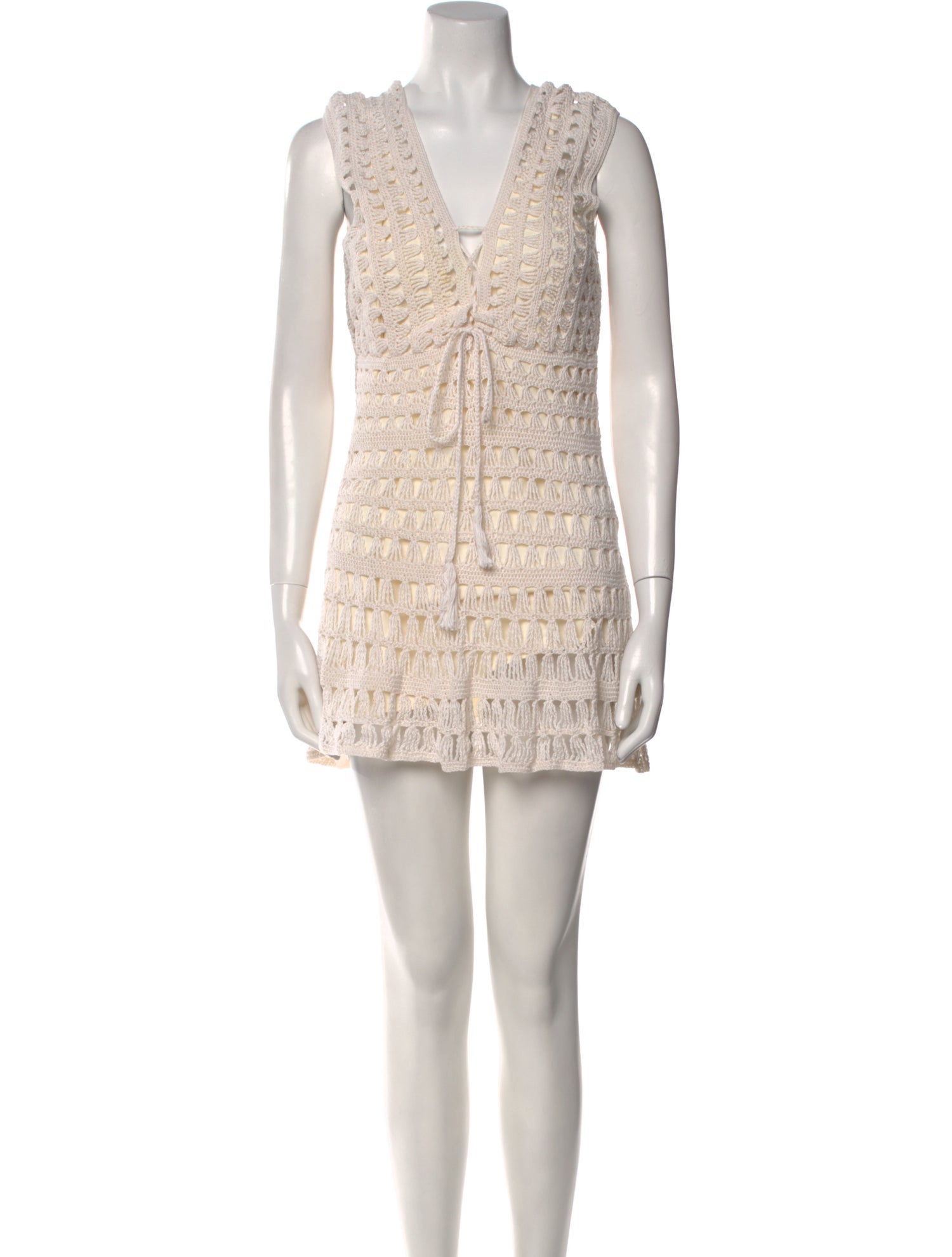 Anna Kosturova V-Neck Mini Dress