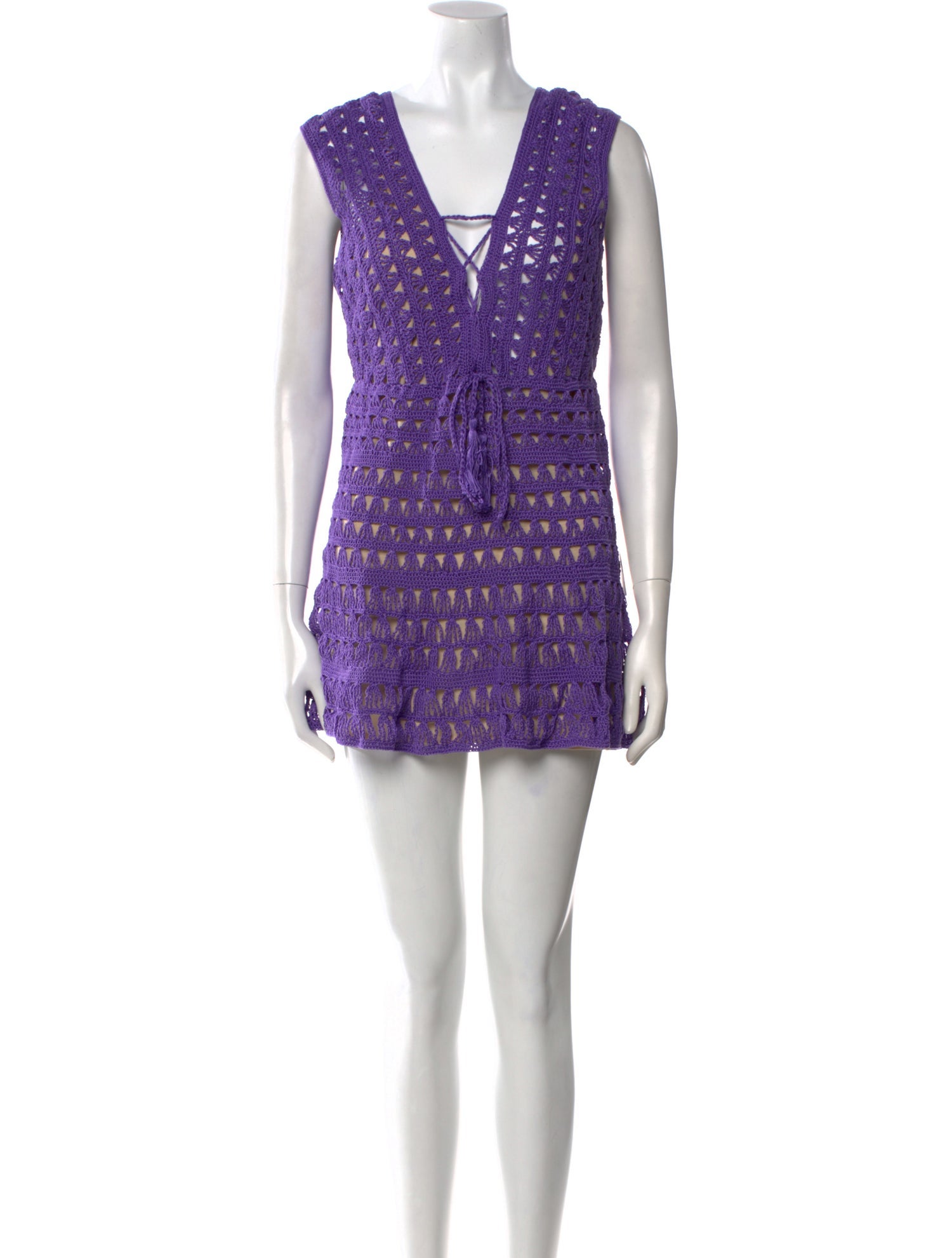 Anna Kosturova Crochet Mini Dress w/ Tags
