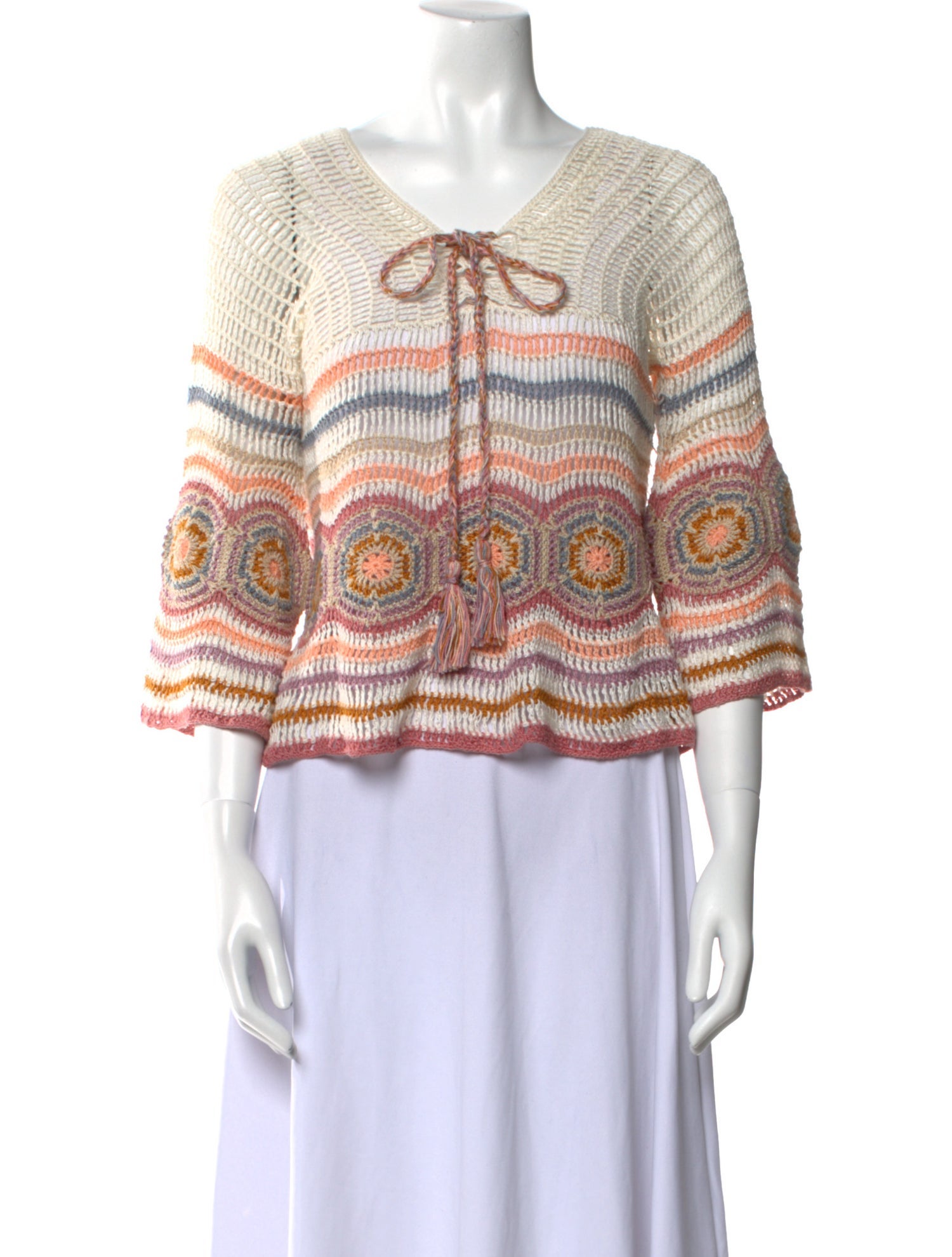 Anna Kosturova Striped Scoop Neck Sweater