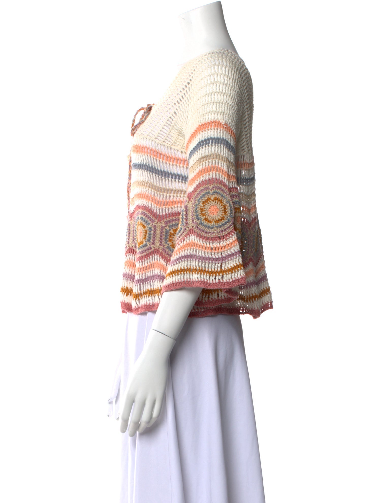 Anna Kosturova Striped Scoop Neck Sweater