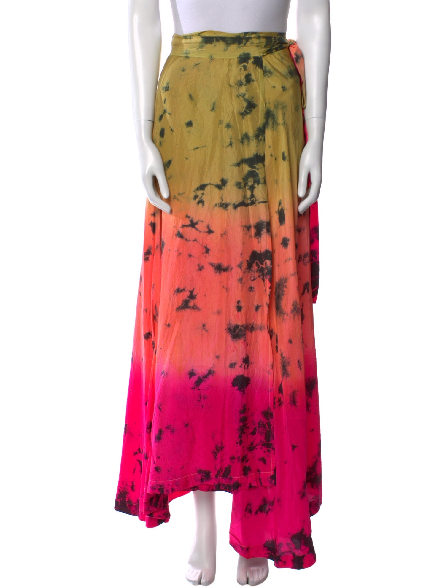 Anna Kosturova Silk Midi Length Skirt