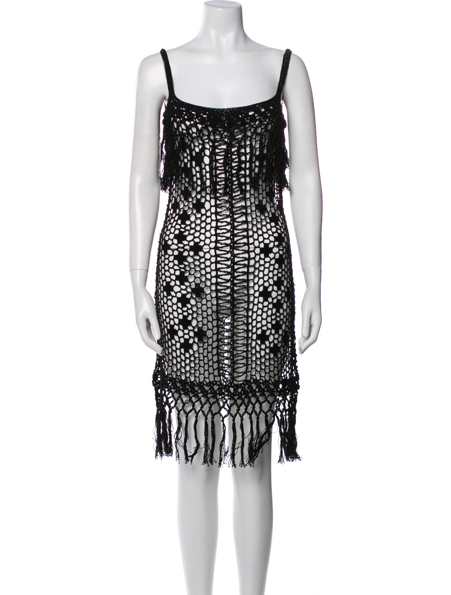 Anna Kosturova Printed Fringe Trim Accent Cover-Up w/ Tags