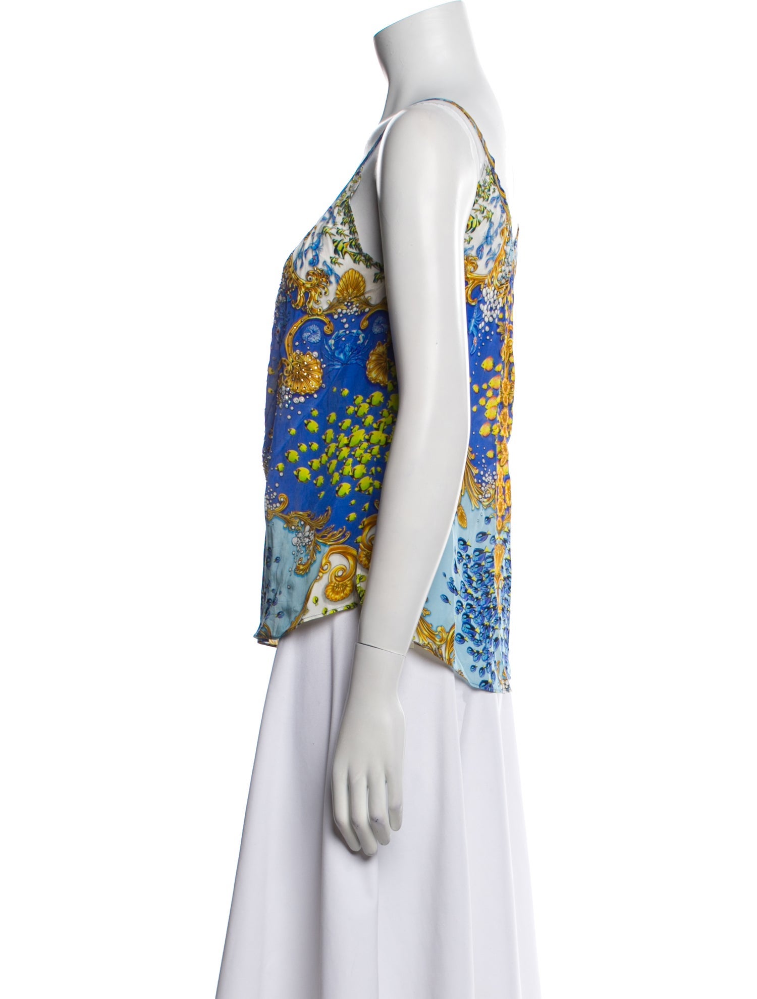 Kore Collection Silk Floral Print Top