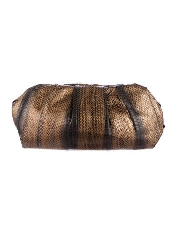 Kotur Metallic Snakeskin Clutch