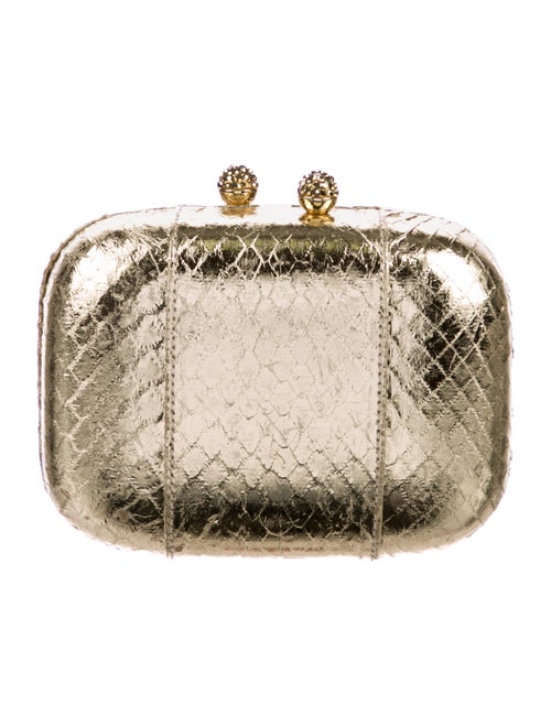 Kotur Python Box Clutch Gold