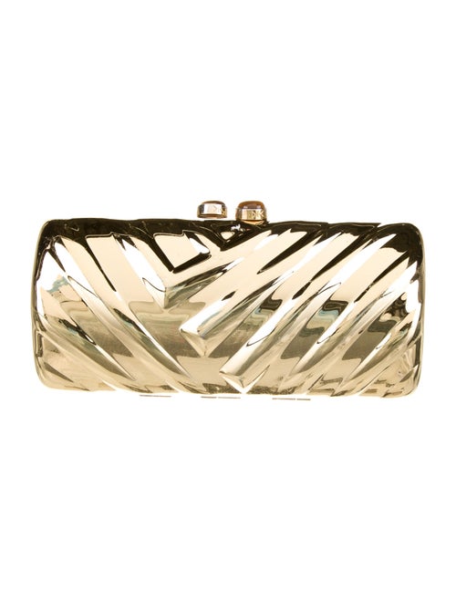 Kotur Metallic Box Clutch Gold