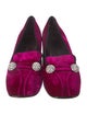 Kotur Velvet Crystal Embellishments Loafers
