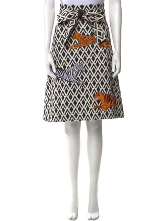 Katya Dobryakova Printed Knee-Length Skirt