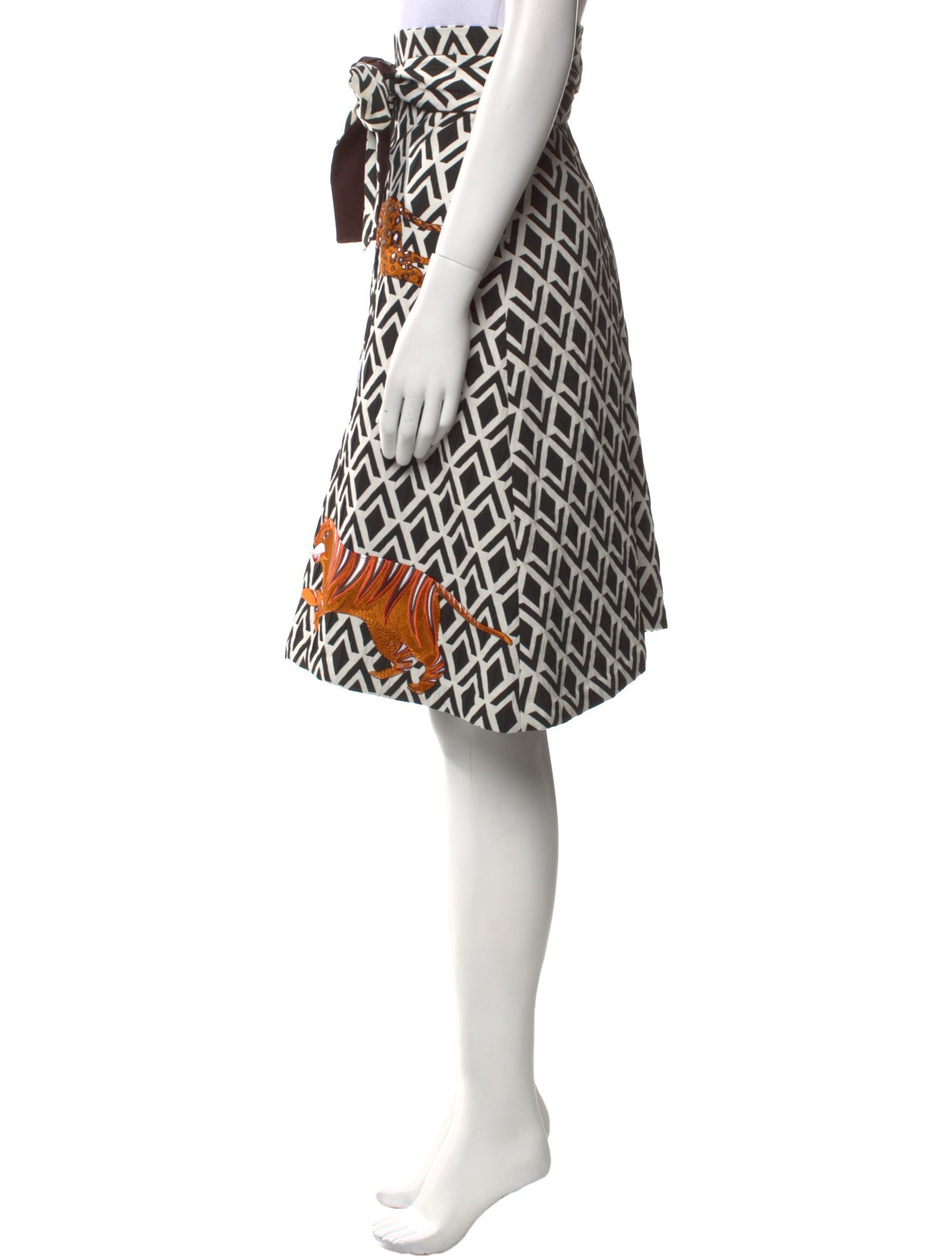 Katya Dobryakova Printed Knee-Length Skirt