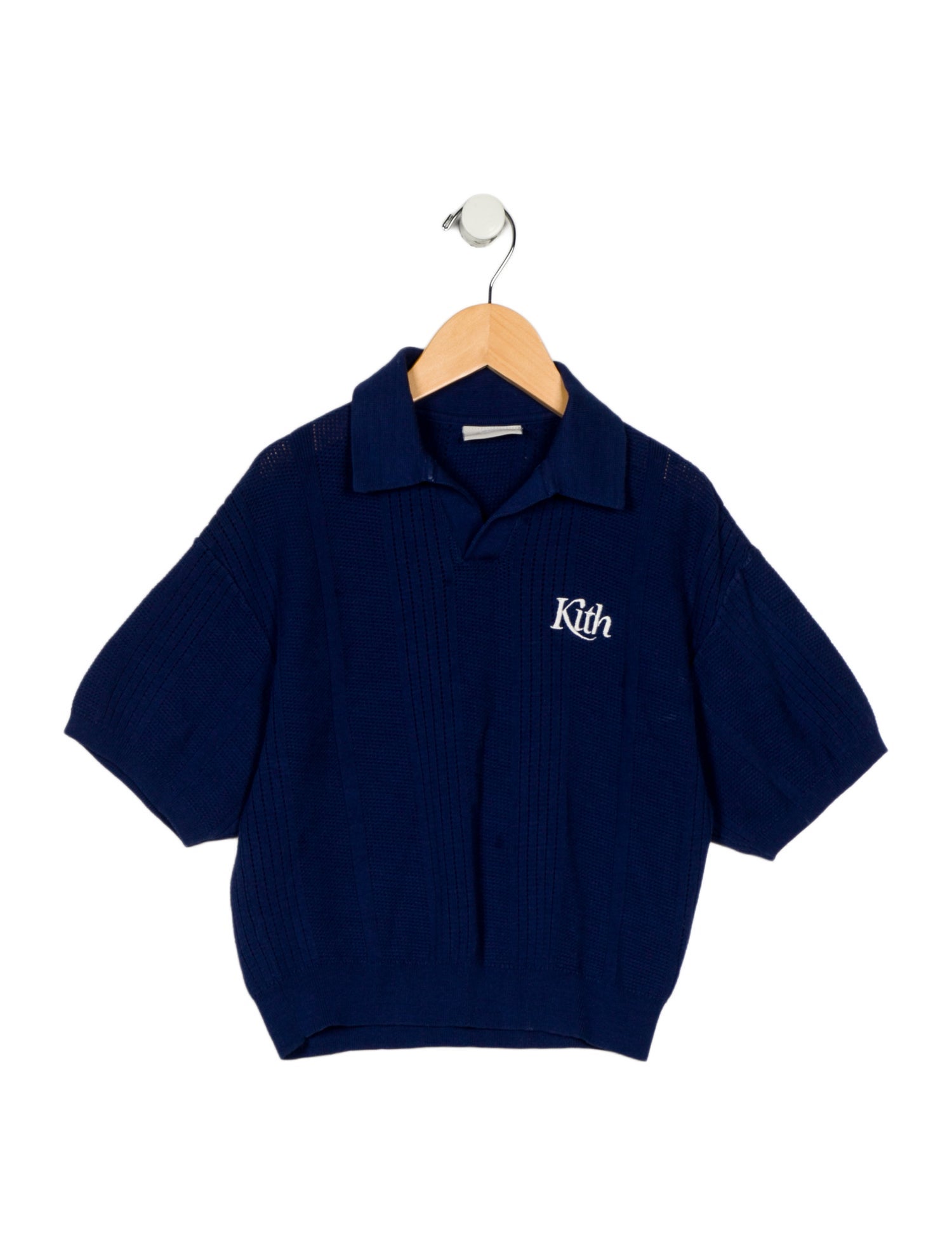 Kith Kids kid boys' blue and white polo shirt