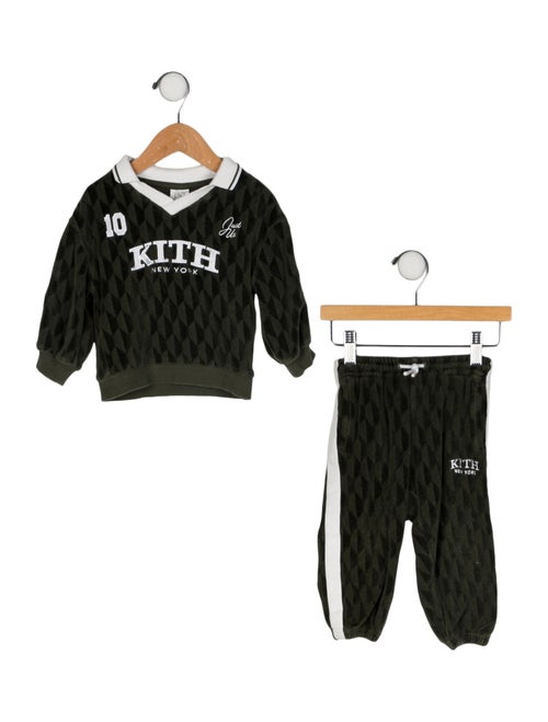 Kith Kids Infant Boys' Embroidered Logo Pattern Printed Two-Piece Set
