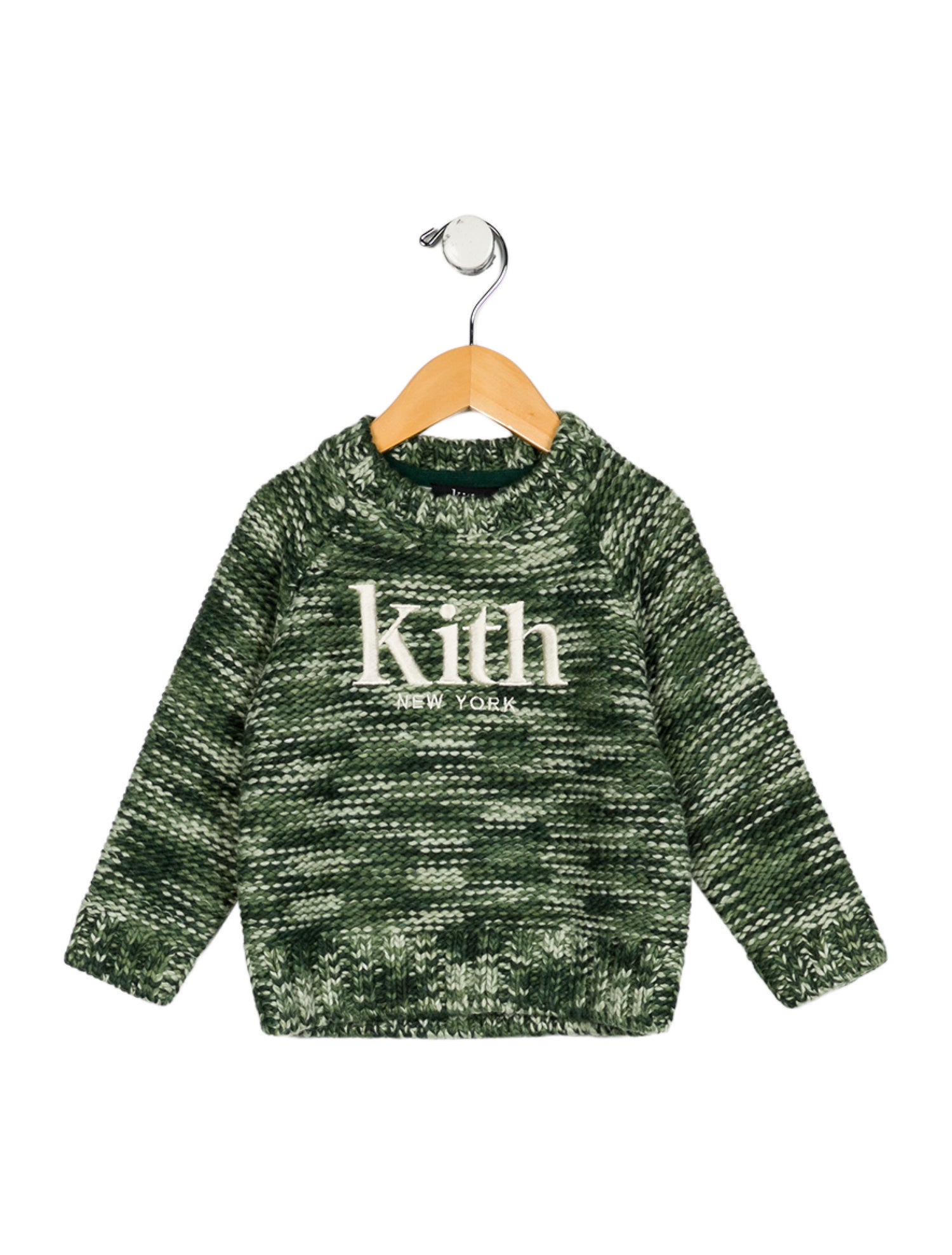 Kith Kids Toddler Boys' Embroidered Knit Long Sleeve Crew Neck Sweater