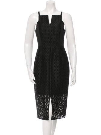 Kay Unger Eyelet Midi Dress