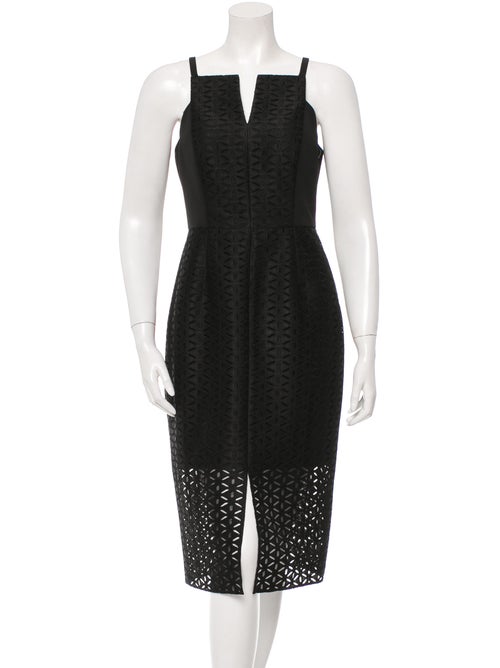 Kay Unger Eyelet Midi Dress