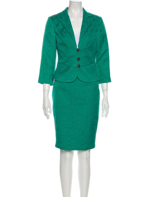Kay Unger Skirt Suit Green