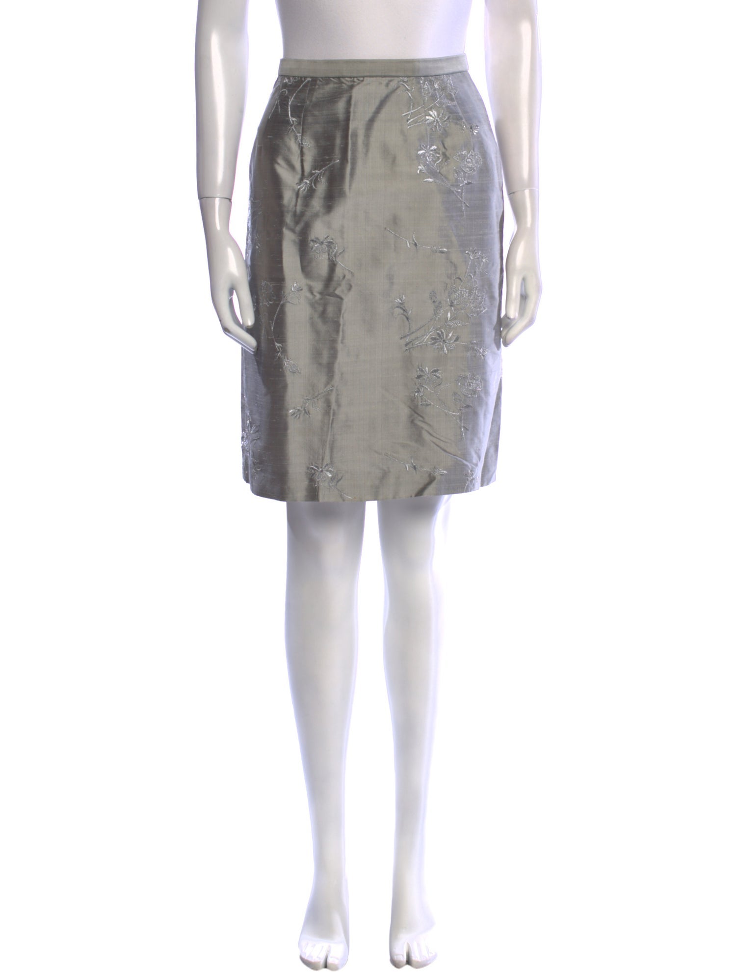 Kay Unger Glitter Accents Knee-Length Skirt