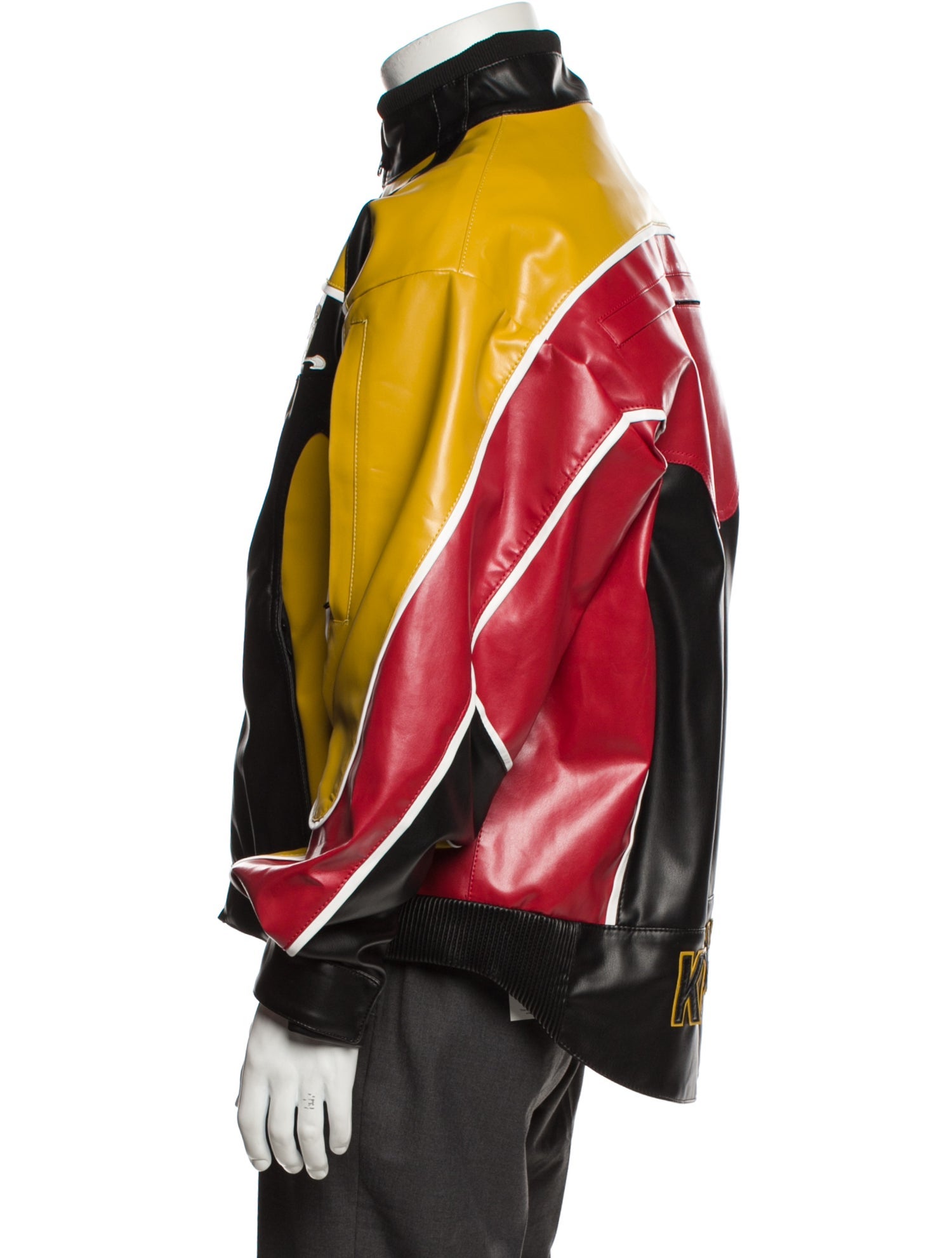 KUSIKOHC Colorblock Pattern Moto Jacket w/ Tags