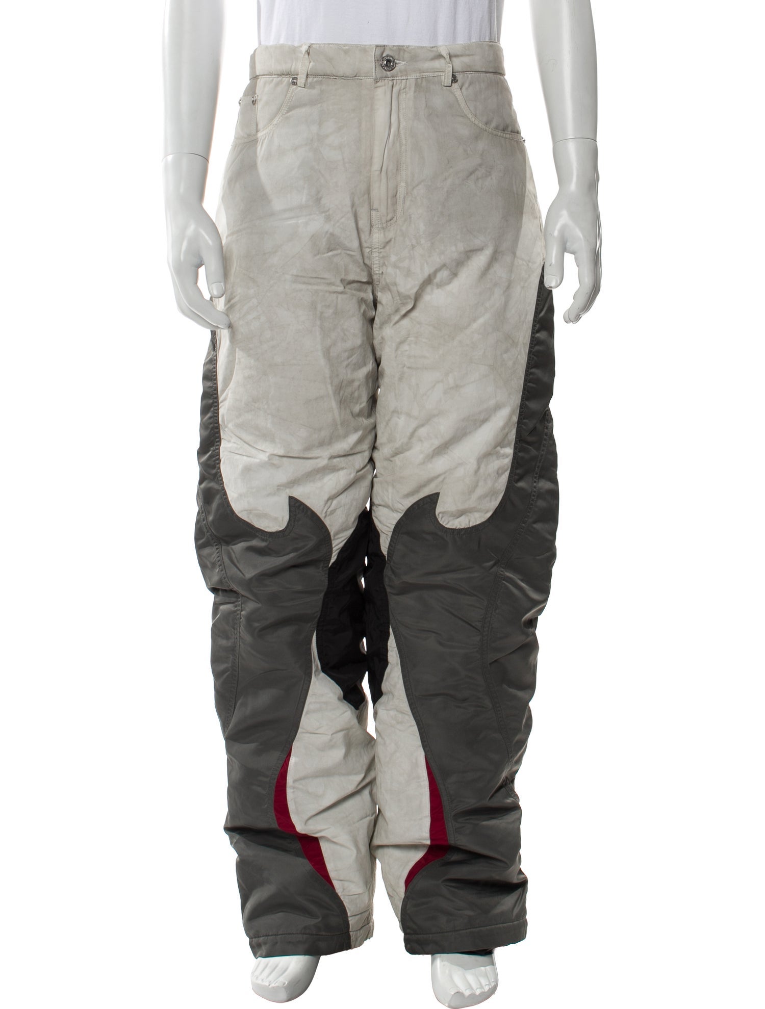 KUSIKOHC Colorblock Pattern Cargo Pants