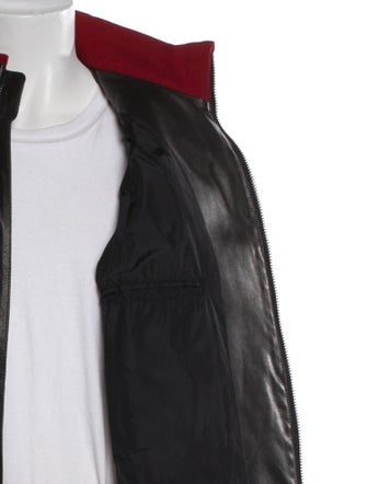 KUSIKOHC Leather Colorblock Pattern Jacket