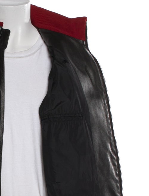 KUSIKOHC Leather Colorblock Pattern Jacket