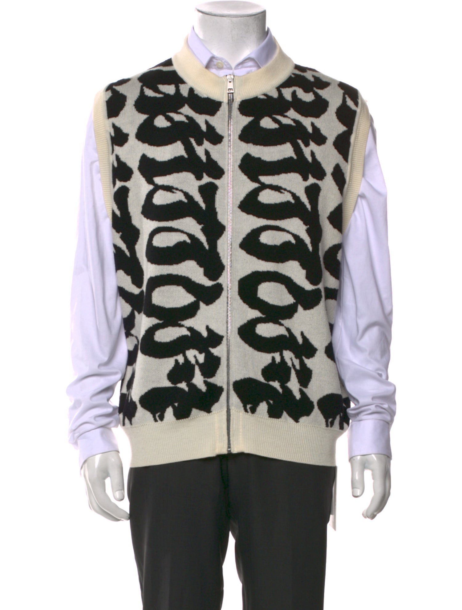 KUSIKOHC Printed Crew Neck Sweater Vest w/ Tags