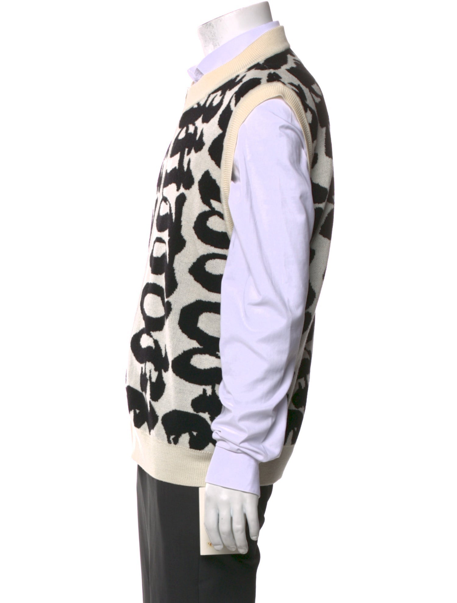 KUSIKOHC Printed Crew Neck Sweater Vest w/ Tags
