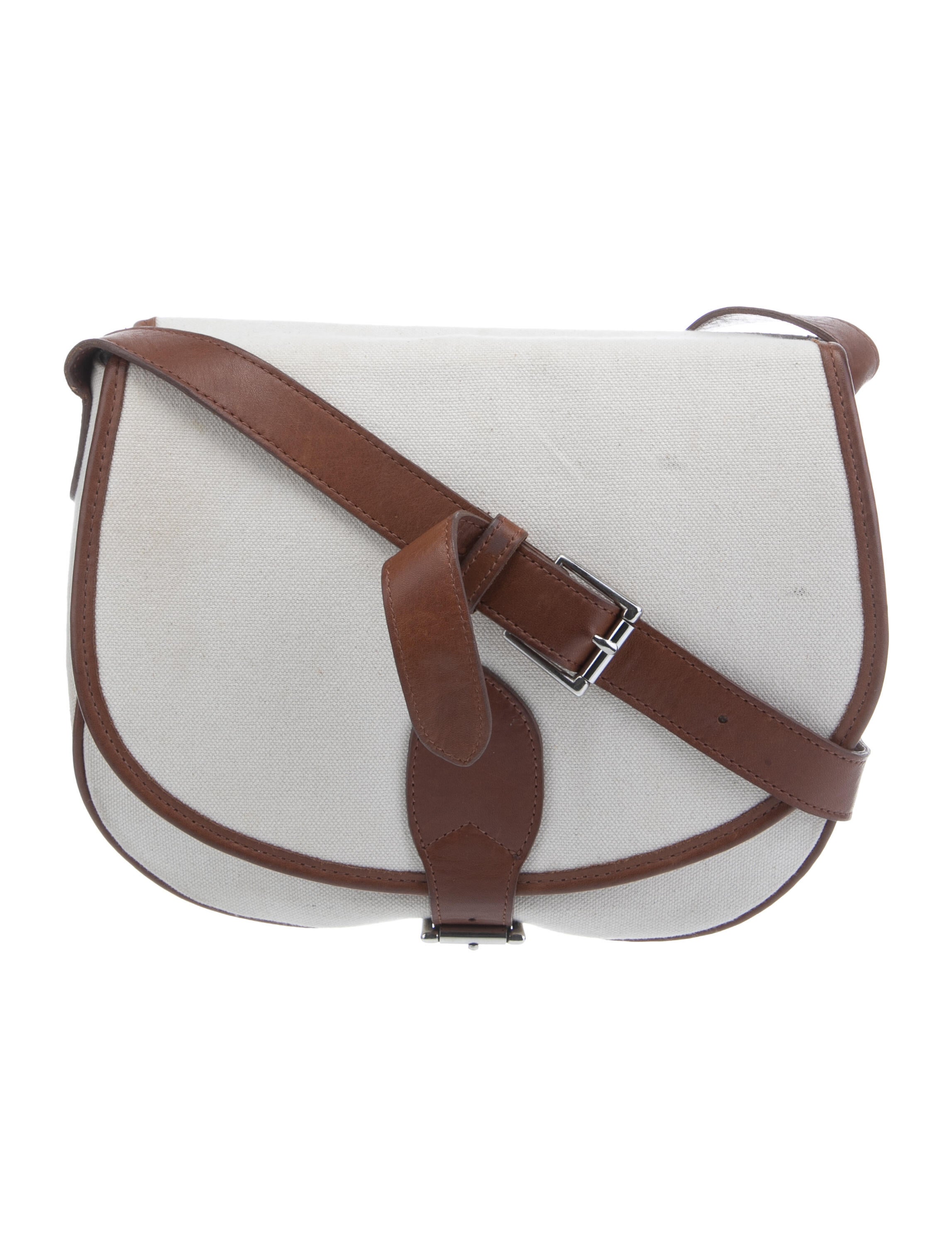 Kule Canvas Leather-Trim Crossbody Bag - Neutrals Crossbody Bags ...