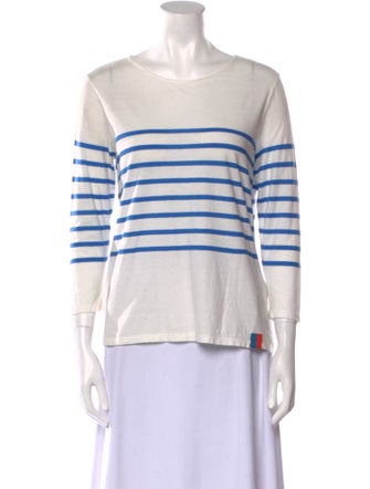 Kule Striped Bateau Neckline Blouse
