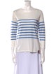 Kule Striped Bateau Neckline Blouse