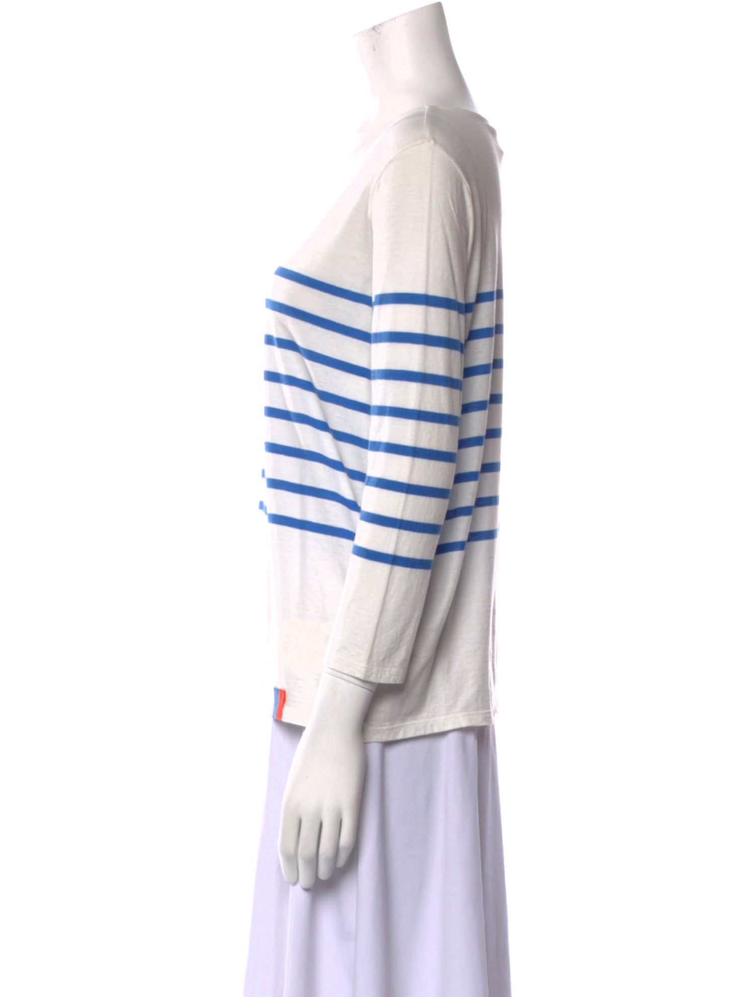 Kule Striped Bateau Neckline Blouse