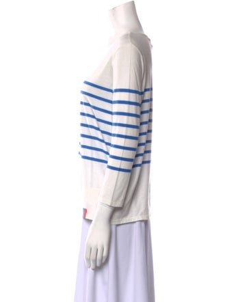 Kule Striped Bateau Neckline Blouse