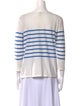 Kule Striped Bateau Neckline Blouse