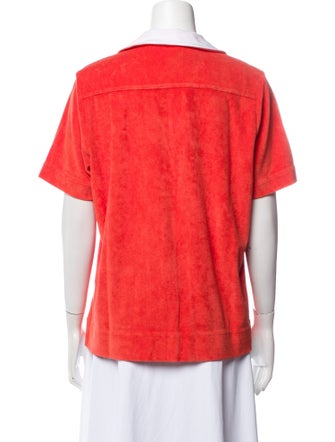 Kule V-Neck Short Sleeve Button-Up Top