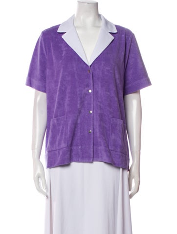 Kule Tops Short Sleeve Button-Up Top S