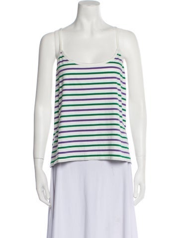 Kule Tops Striped Scoop Neck Top XXL