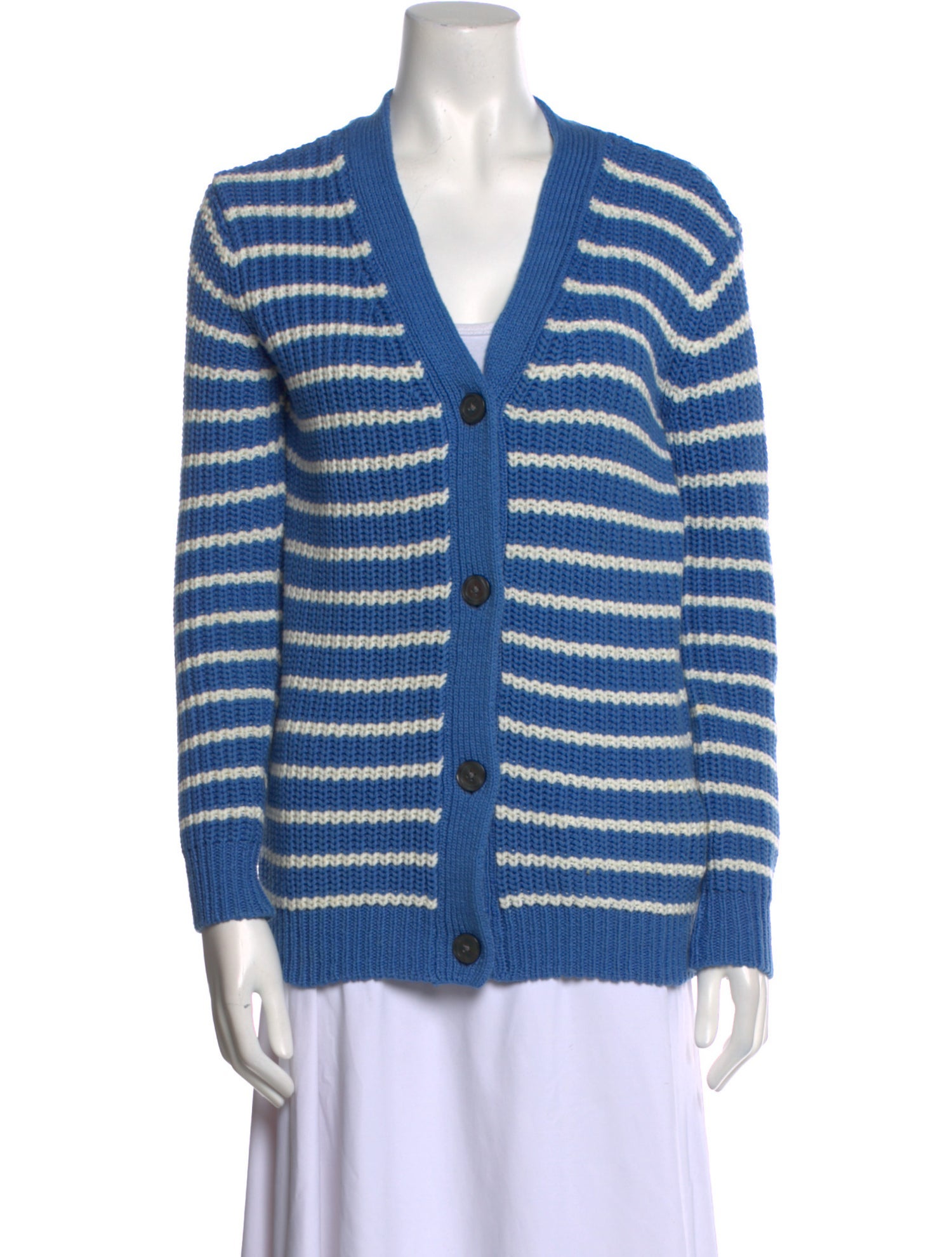 Kule Striped V-Neck Sweater