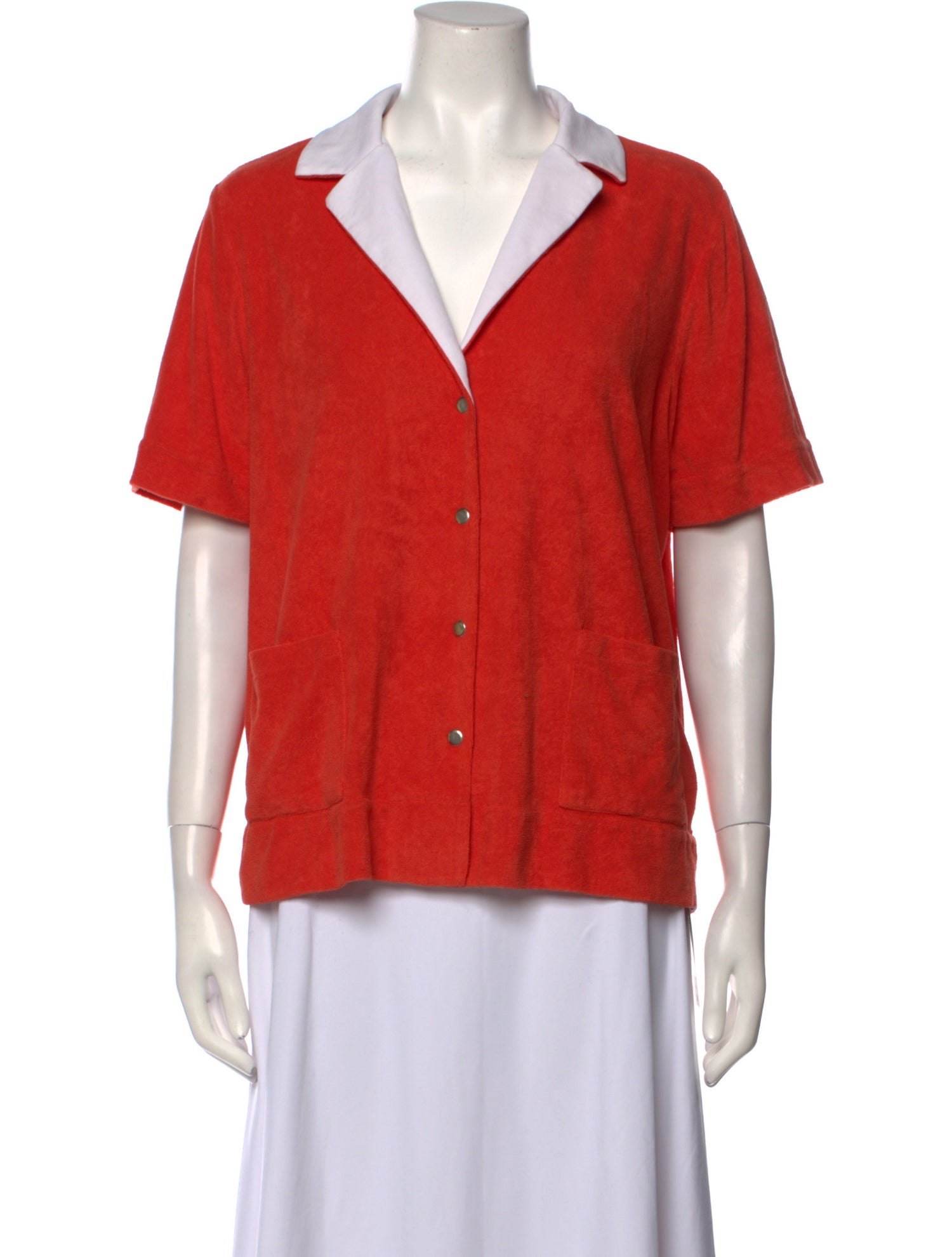 Kule Short Sleeve Button-Up Top