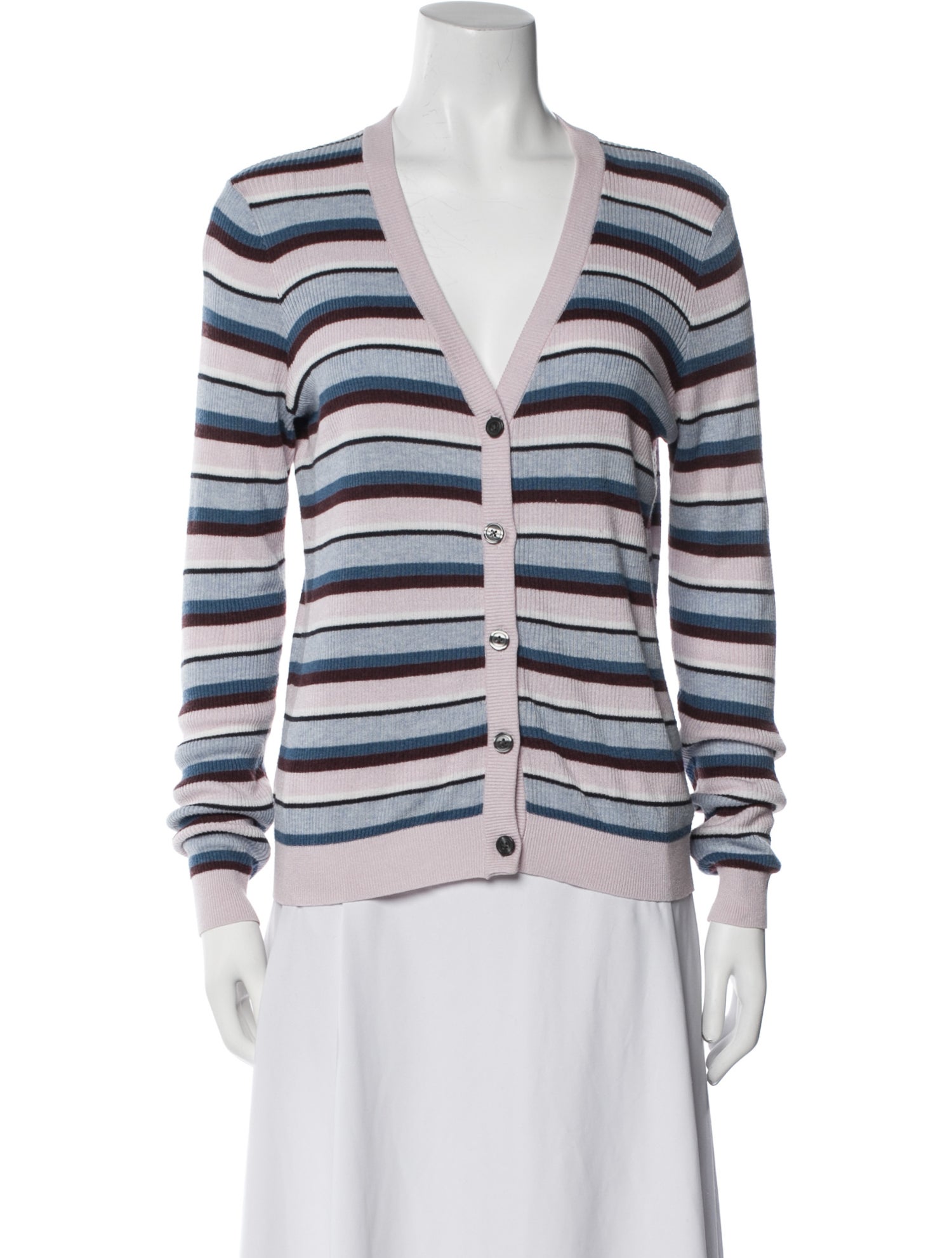 Kule Striped V-Neck Sweater
